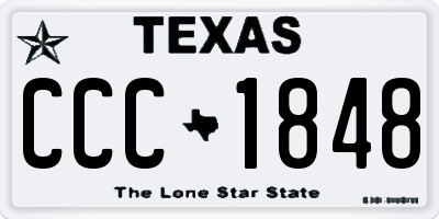 TX license plate CCC1848