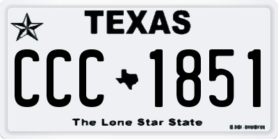 TX license plate CCC1851