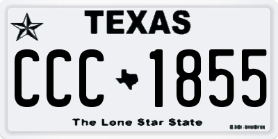 TX license plate CCC1855