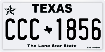 TX license plate CCC1856