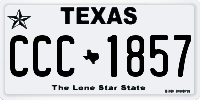 TX license plate CCC1857
