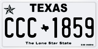 TX license plate CCC1859