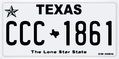 TX license plate CCC1861