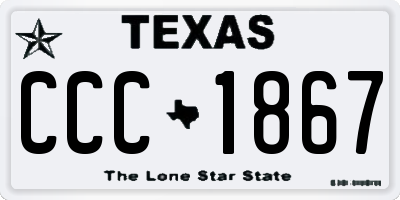 TX license plate CCC1867
