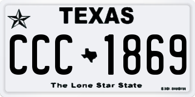 TX license plate CCC1869
