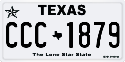 TX license plate CCC1879