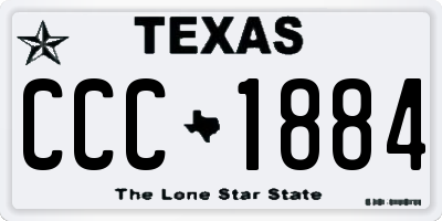 TX license plate CCC1884