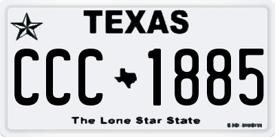 TX license plate CCC1885