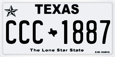 TX license plate CCC1887