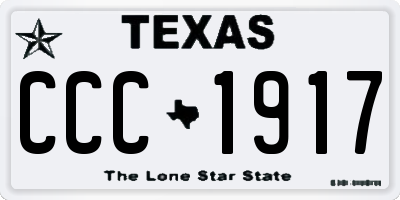 TX license plate CCC1917