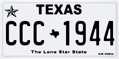 TX license plate CCC1944
