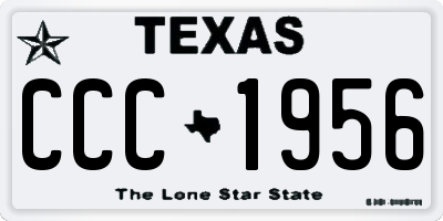TX license plate CCC1956