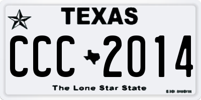 TX license plate CCC2014