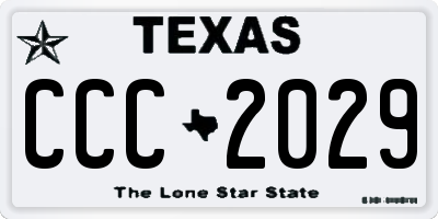 TX license plate CCC2029