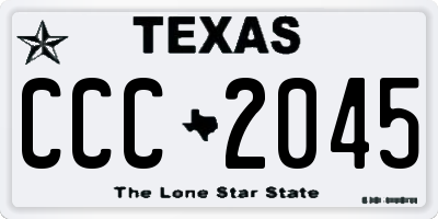 TX license plate CCC2045