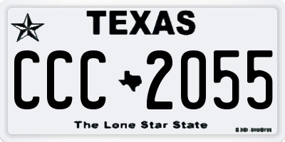 TX license plate CCC2055