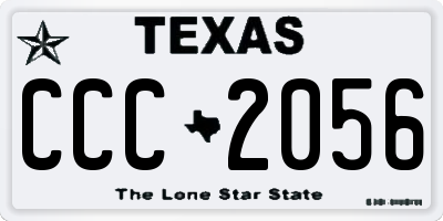 TX license plate CCC2056