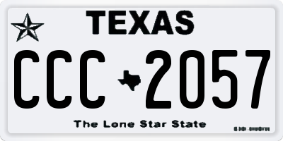 TX license plate CCC2057