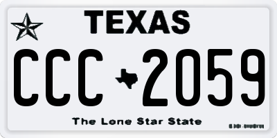 TX license plate CCC2059