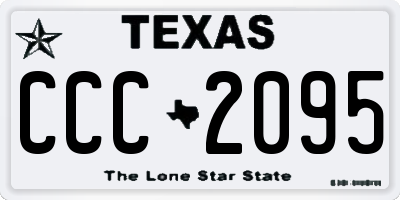 TX license plate CCC2095