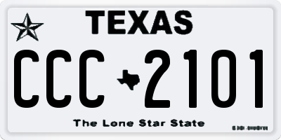 TX license plate CCC2101