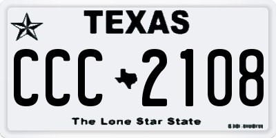 TX license plate CCC2108
