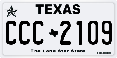 TX license plate CCC2109