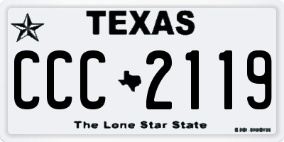 TX license plate CCC2119