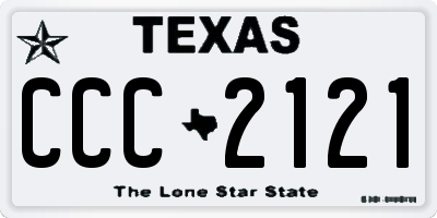 TX license plate CCC2121