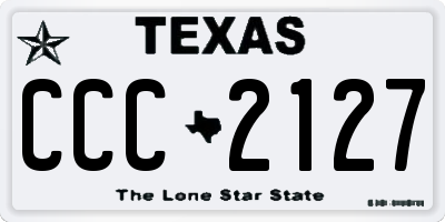 TX license plate CCC2127