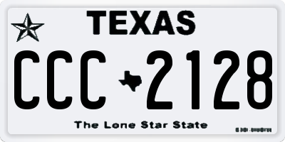 TX license plate CCC2128