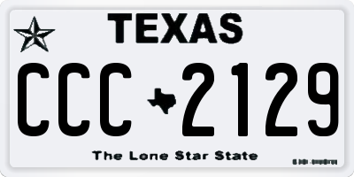 TX license plate CCC2129