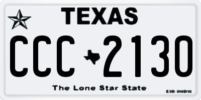 TX license plate CCC2130