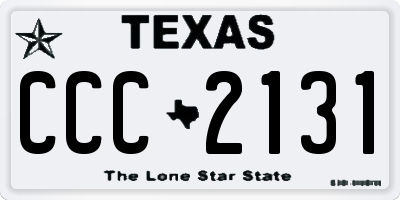 TX license plate CCC2131