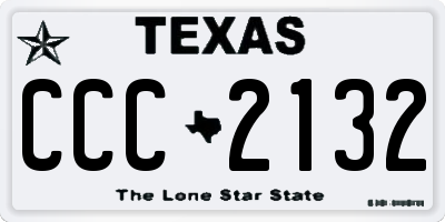 TX license plate CCC2132