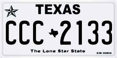 TX license plate CCC2133