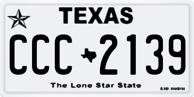 TX license plate CCC2139