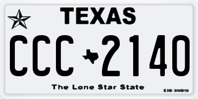TX license plate CCC2140