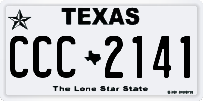 TX license plate CCC2141