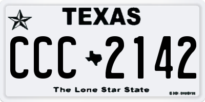 TX license plate CCC2142