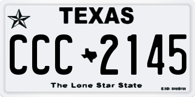 TX license plate CCC2145