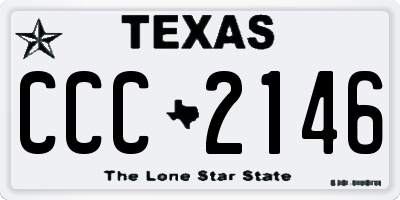 TX license plate CCC2146