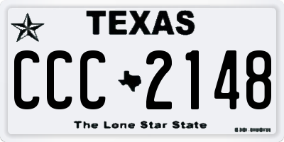 TX license plate CCC2148