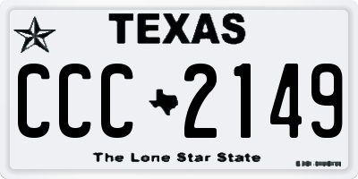 TX license plate CCC2149