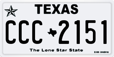 TX license plate CCC2151