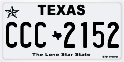 TX license plate CCC2152