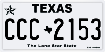 TX license plate CCC2153
