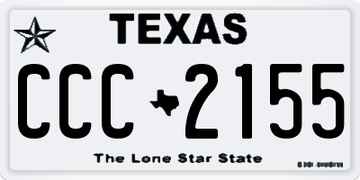TX license plate CCC2155