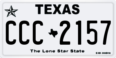 TX license plate CCC2157