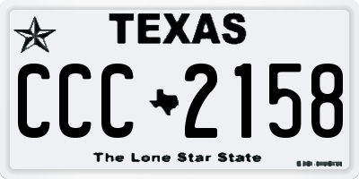 TX license plate CCC2158